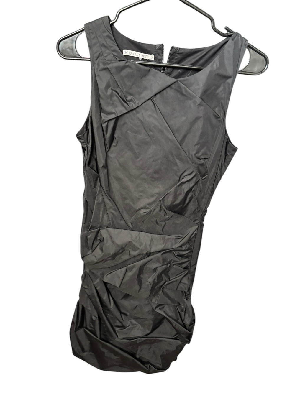 Kookai Black Draped Sleeveless Mini Dress - Picture 2 of 6